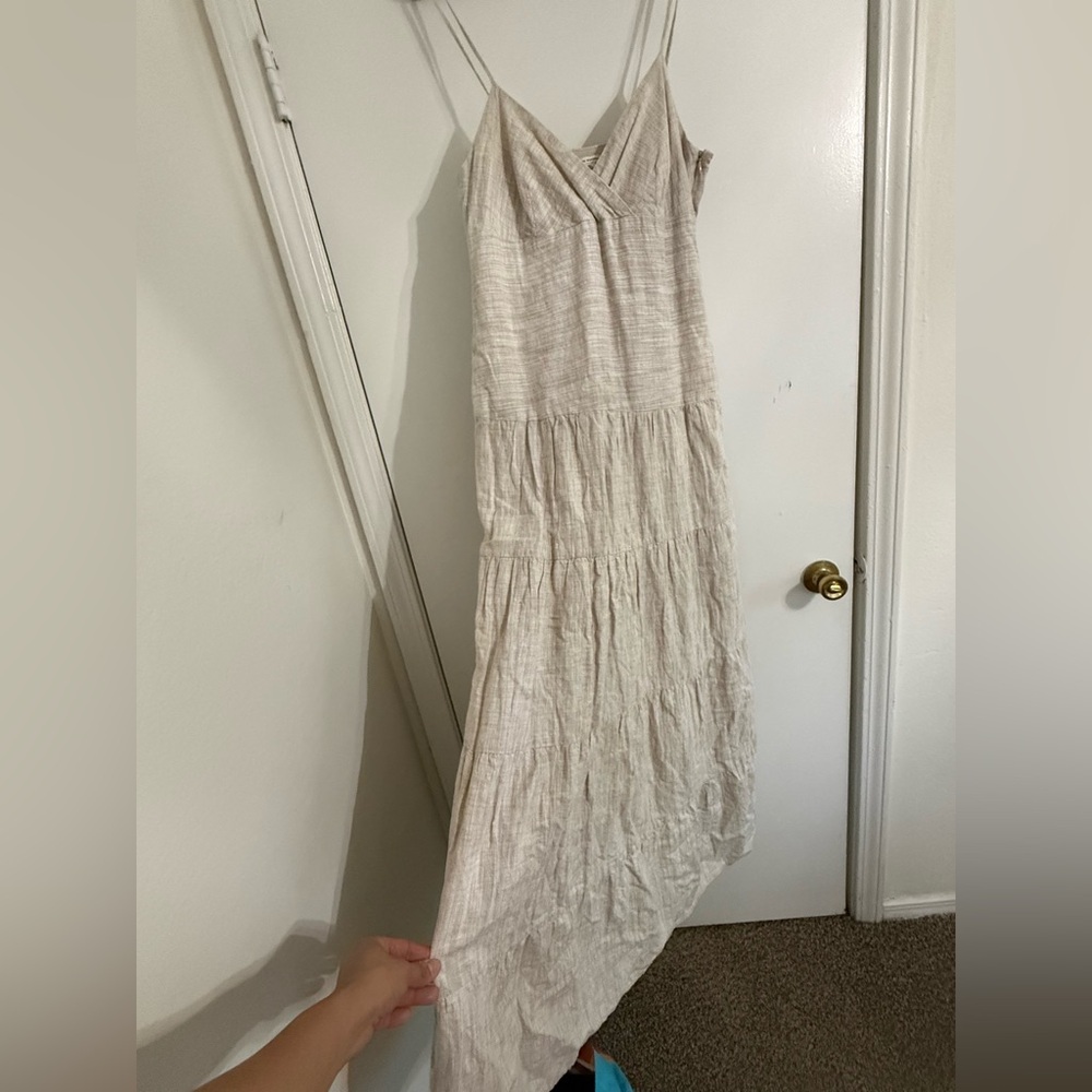 Banana Republic Cream Asymmetrical Dress